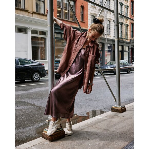 FREE PEOPLE Drop Everything Bias Slip / Rose Gold - Picture 4 of 7